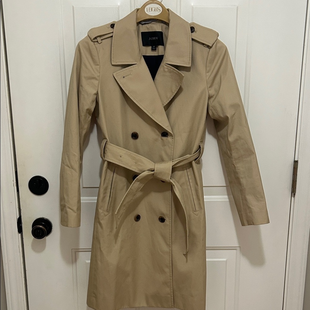 J. Crew Tan Trench Coat - Picture 2 of 7